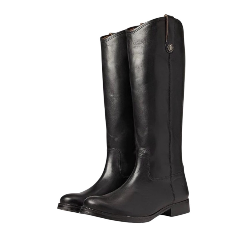 Frye Melissa Button Boot Women’s Black Leather Riding Boots - 7.5 B - Picture 2 of 16
